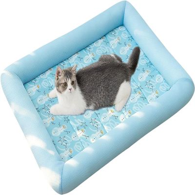 BANTASE Cooling Mat for Cats and Dogs, Scratch-Resistant, Durable, 45 × 33 cm (Blue, M)