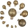 ZQQZEZ Brass Good Luck Jingle Bell Charms for Bracelet and Pet Jewelry Making, 39 mm, 5 Pieces view 1