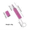 KDUPUP 5 mL Refillable Rhinestone Perfume Atomizer with Key Ring, White view 4