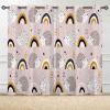 ANHOPE Hedgehog Rainbow Thermal Room-Darkening Curtains, 2-Piece Set, 245 x 200 cm view 3