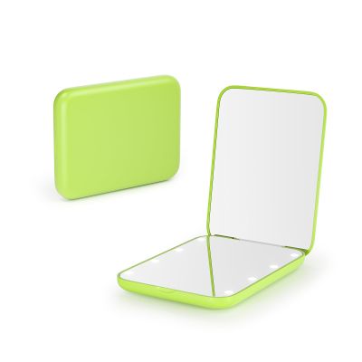 Kintion Pocket Mirror, 1X/3X LED Travel Mirror, Small, Light Green