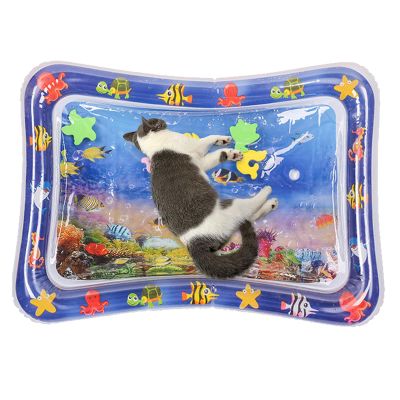 Thickened Sensory Water Play Mat for Cats with Fish
