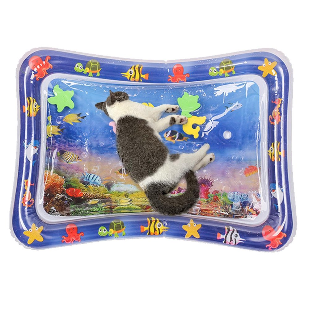 Thickened Sensory Water Play Mat for Cats with Fish