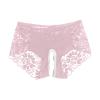 Women's Open-Crotch Lace Thong Hipster Panty, Soft Floral, Red, XXL view 1