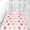 Treer Baby Fitted Sheet with Elastic, Rainbow Dots, Pink, 75 x 30 x 10 cm view 3