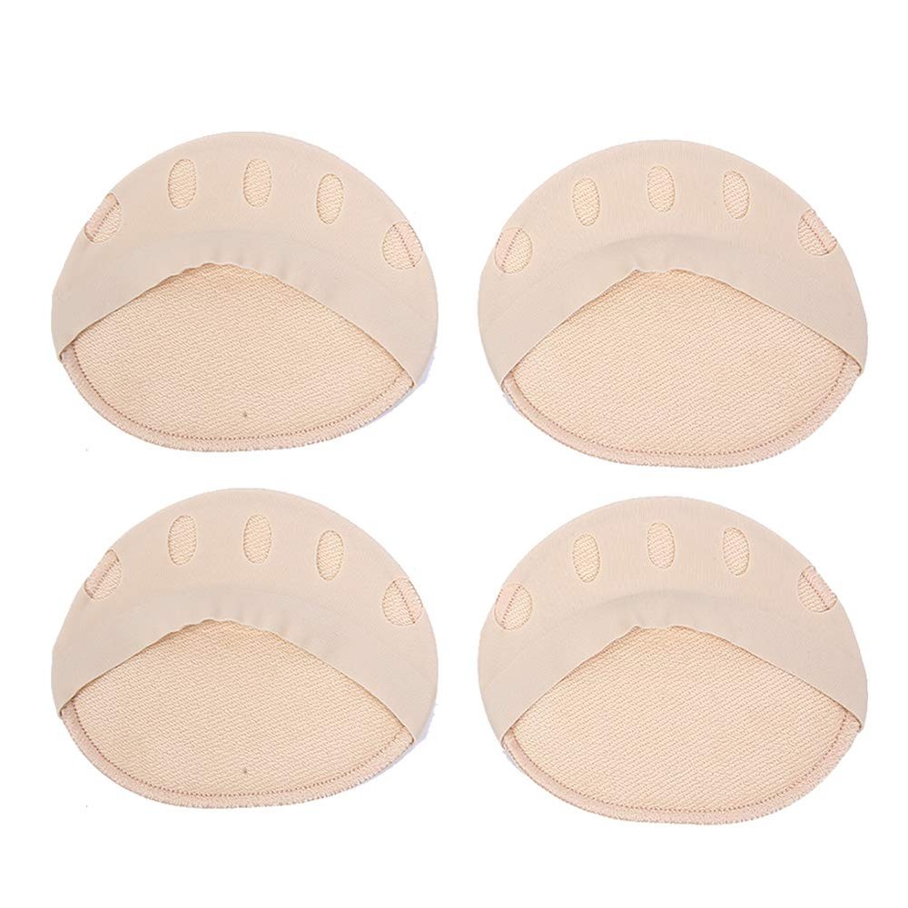Forefoot Pads, 2 Pairs, for High-Heeled Shoes, Breathable, Skin Tone