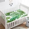Morbuy Baby Crib Fitted Sheet, Soft 3D Plant Design, for Cribs, Bassinets, Strollers and Newborn Mattresses, Painting, 90 x 55 cm view 2