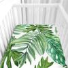 Morbuy Baby Crib Fitted Sheet, Soft 3D Plant Design, for Cribs, Bassinets, Strollers and Newborn Mattresses, Painting, 90 x 55 cm view 4