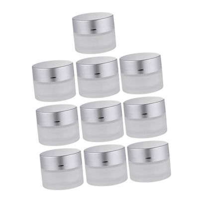 POVVFRTY 10-Pack Empty Cosmetic Jars with Lids, 2.6 × 3.5 cm