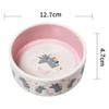 Ceramic Water Bowl for Dogs and Cats, Cute Round Cartoon Design, Large Capacity view 2