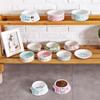 Ceramic Water Bowl for Dogs and Cats, Cute Round Cartoon Design, Large Capacity view 3