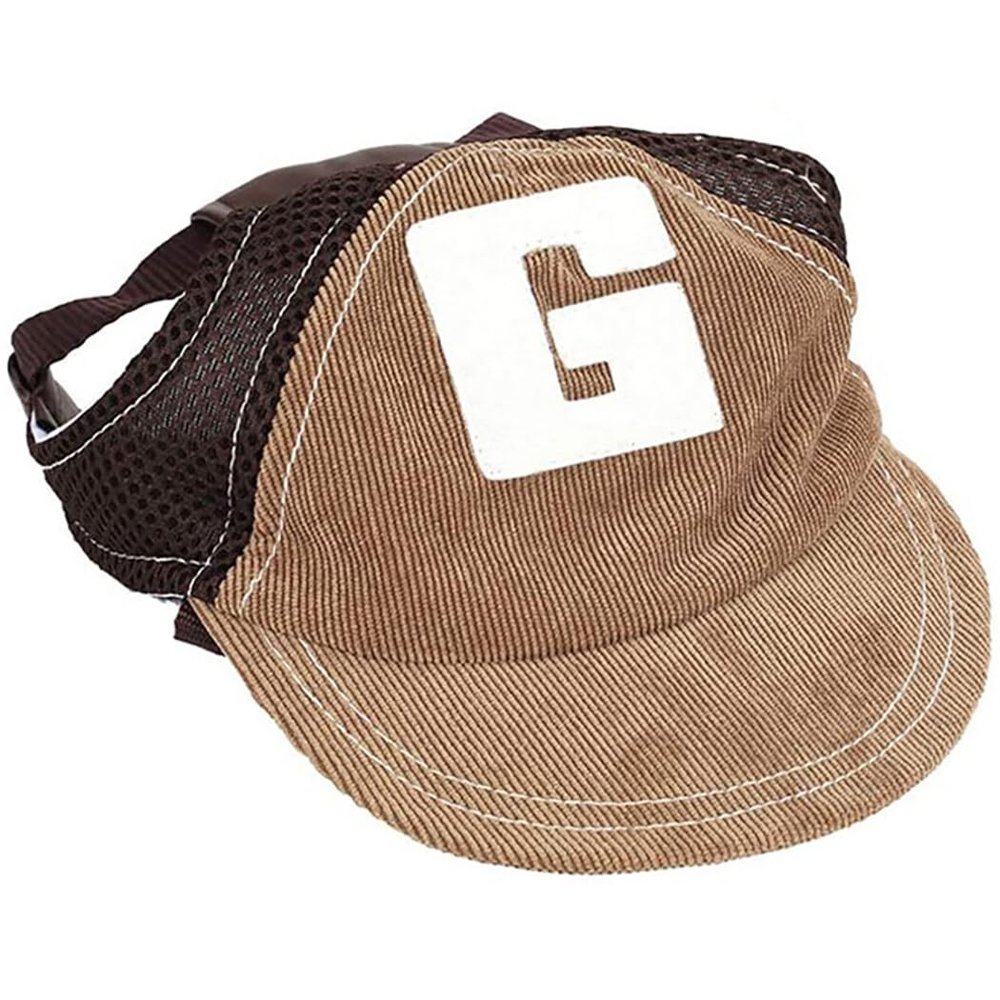 Portable Adjustable Breathable Corduroy Dog Sun Hat