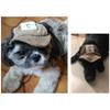 Portable Adjustable Breathable Corduroy Dog Sun Hat view 4