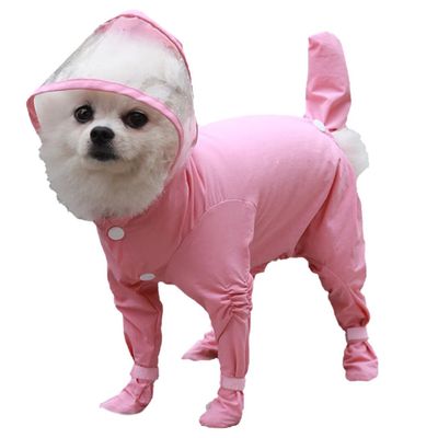 Full-Coverage Hooded Waterproof Raincoat for Dogs and Cats