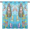 ANHOPE Ocean Mermaid Princess Blackout Curtains, Thermal Eyelet Drapes, 2-Piece Set, H 220 x W 140 cm view 2