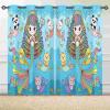 ANHOPE Ocean Mermaid Princess Blackout Curtains, Thermal Eyelet Drapes, 2-Piece Set, H 220 x W 140 cm view 3