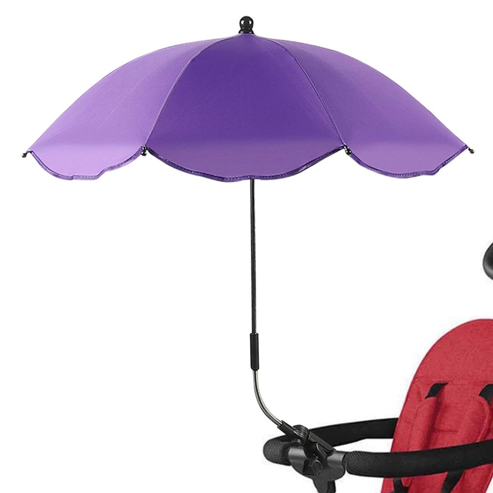 Giwuence Universal Stroller Sun Umbrella with Adjustable Clamp, UV Protection, Waterproof