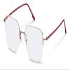 Rodenstock R7143 Square Titanium Prescription Glasses for Women, Copper/Red view 1