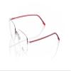Rodenstock R7143 Square Titanium Prescription Glasses for Women, Copper/Red view 3
