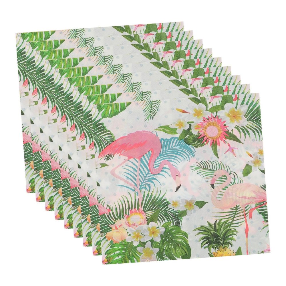 Beaupretty 3-Set Flamingo Paper Party Napkins, 18 Pieces x 3