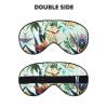 Soft Sleep Eye Mask for Women, Tropical Leaves, Breathable, Ideal for Travel and Relaxation view 2