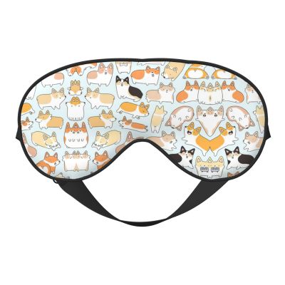 Soft Corgi Sleep Eye Mask, Breathable Eye Cover for Travel and Relaxation