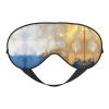 Soft Breathable Sleep Eye Mask for Travel and Relaxation, Gold/Blue/White view 1