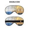 Soft Breathable Sleep Eye Mask for Travel and Relaxation, Gold/Blue/White view 2