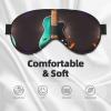 Soft Sleep Eye Mask for Women, Music Green Guitar Design, Breathable, Ideal for Travel and Relaxation view 3