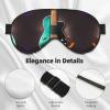 Soft Sleep Eye Mask for Women, Music Green Guitar Design, Breathable, Ideal for Travel and Relaxation view 4
