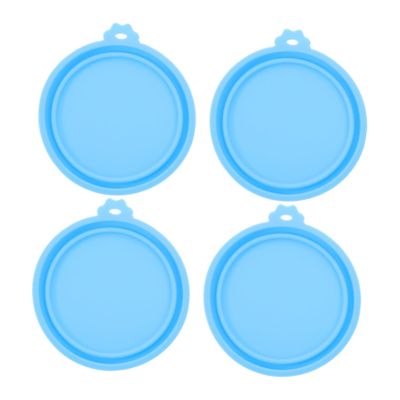 Yardwe 4-Pack Silicone Lids for Cat and Dog Food Cans, Reusable and Secure-Sealing
