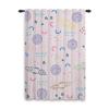 ggaimwf Space Curtains for Kids' Rooms, Rocket and Planet Star Pattern, Pencil Pleat, Rod Pocket, 107 x 160 cm, 1 Panel view 1