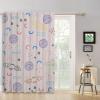 ggaimwf Space Curtains for Kids' Rooms, Rocket and Planet Star Pattern, Pencil Pleat, Rod Pocket, 107 x 160 cm, 1 Panel view 2