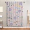 ggaimwf Space Curtains for Kids' Rooms, Rocket and Planet Star Pattern, Pencil Pleat, Rod Pocket, 107 x 160 cm, 1 Panel view 3