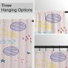 ggaimwf Space Curtains for Kids' Rooms, Rocket and Planet Star Pattern, Pencil Pleat, Rod Pocket, 107 x 160 cm, 1 Panel view 4