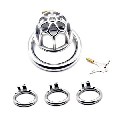 QgLust Stainless Steel Chastity Cage for Men, 45 mm