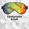 Yellow Softball Full-Coverage Light-Blocking Sleep Mask view 3