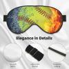 Yellow Softball Full-Coverage Light-Blocking Sleep Mask view 4