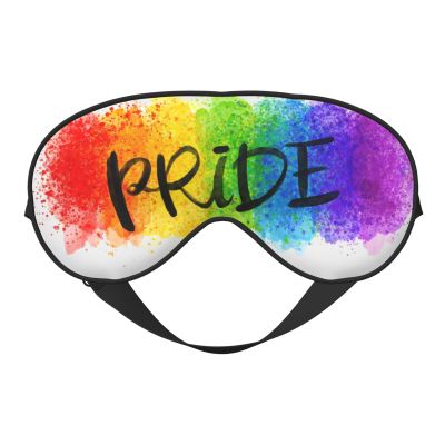 Colorful Watercolor LGBT Gay Pride Rainbow Heart Light-Blocking Sleep Mask