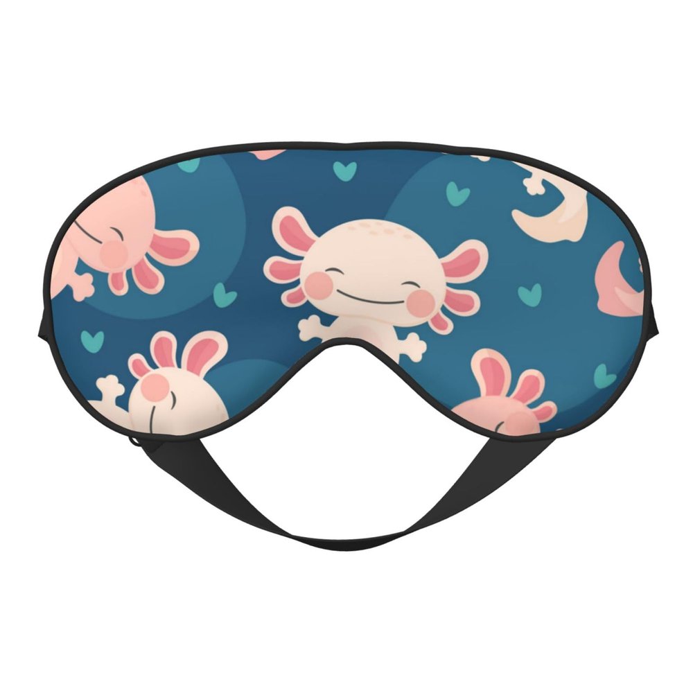 Axolotl Kawaii Light-Blocking Sleep Mask