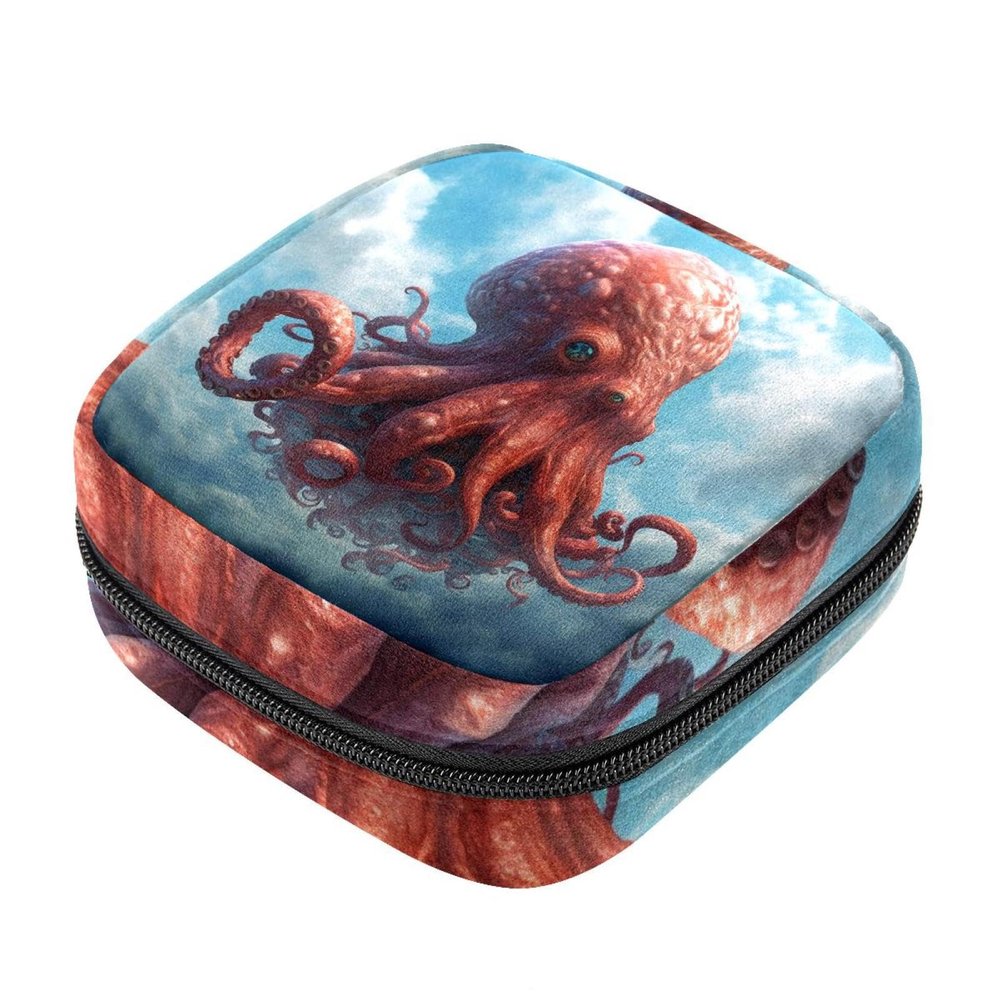 Menstrual Pad and Cup Storage Bag, Portable Padded Zipper Pouch