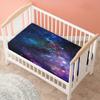 Hiseng Baby Fitted Sheet for Round and Square Mattresses, Galaxy Design, Blue, 51 x 85 cm view 2