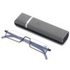 ABETOS Slim Reading Glasses for Men and Women, Ultra-Light TR90 Half-Rim Blue-Light Filter, Compact Rectangular, with Case, Gray +1.25 view 1