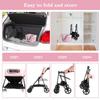 Foldable Pet Stroller with Removable Carrier, 4 Wheels view 3