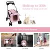 Foldable Pet Stroller with Removable Carrier, 4 Wheels view 4