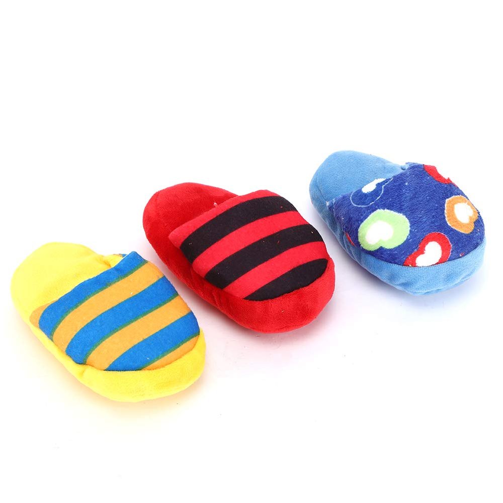 Restokki 3PCS Plush Pet Slipper Toy