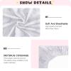 Unisex Fitted Crib Sheet for Boys and Girls, 132.1 x 71.1 cm, Purple Butterfly view 4