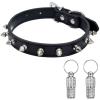 Suiecuor Leather Dog Collar with Spikes view 1