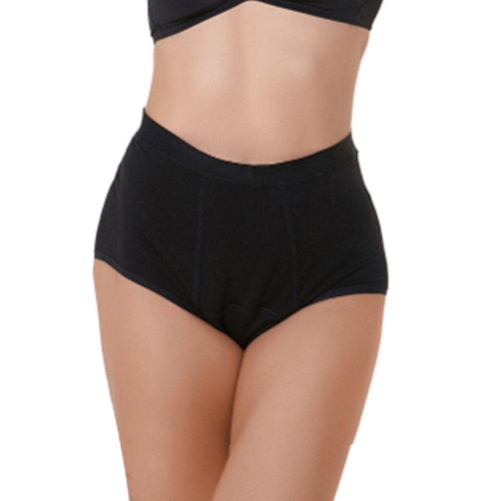 CSGTUO Period Underwear for Heavy Flow, Postpartum and Incontinence, High Absorption, Women's M, Black