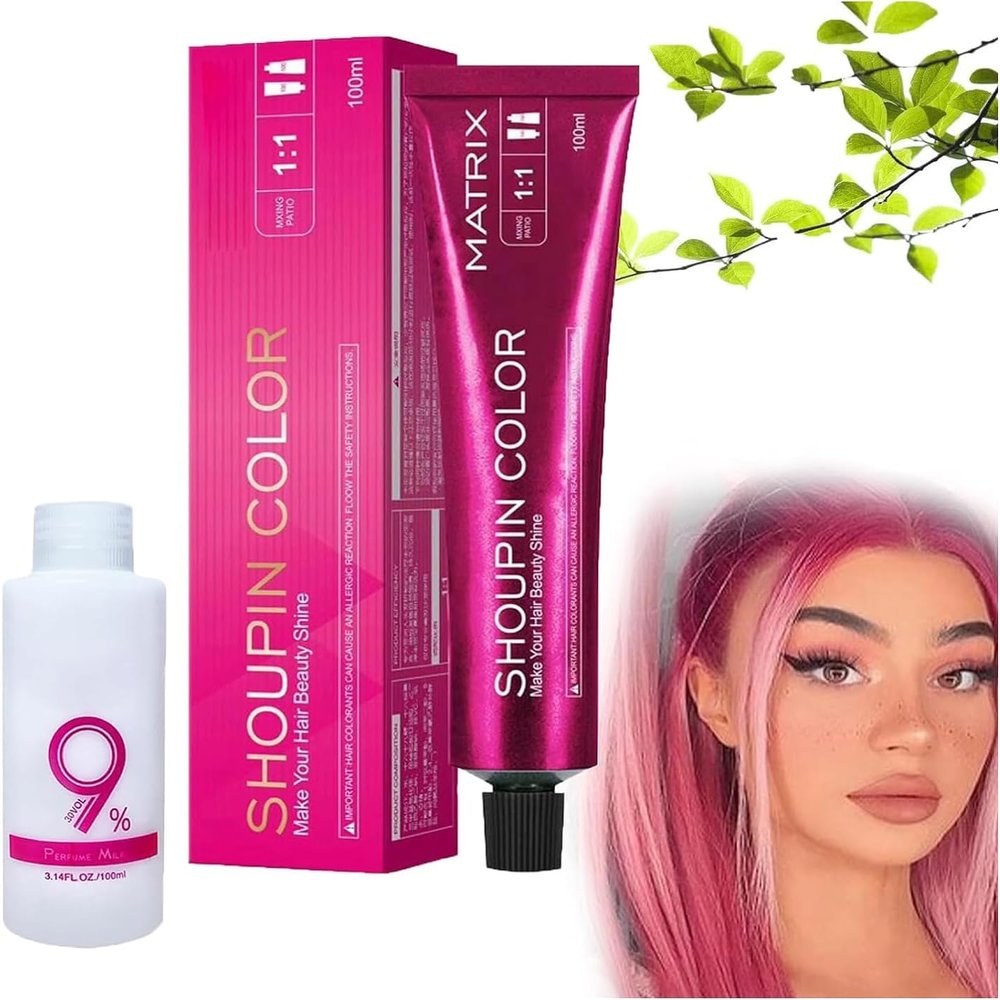 No-Bleach Nourishing Hair Dye, Pink, 100 ml